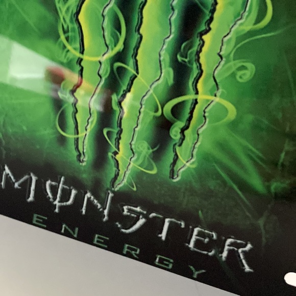 COPY - Monster Energy Logo License Plate With Cup Holder Inserts - Picture 3 of 6